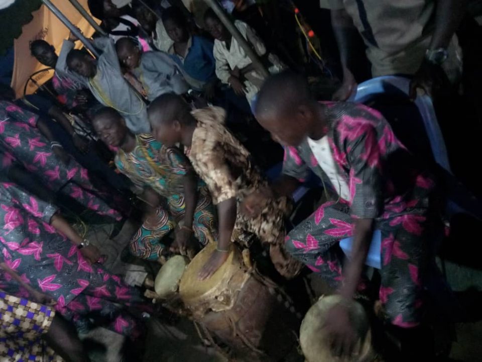 Tambores en el festival Owonrin Meji